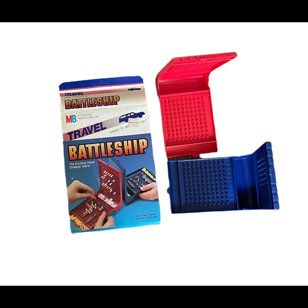 Vintage MB Travel Battleship game